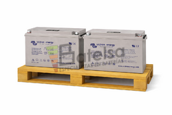 Pack 2 bater�as Victron Solar 12 Voltios 165 Amperios Solar | Bater�a AGM sin mantenimiento BAT412151084